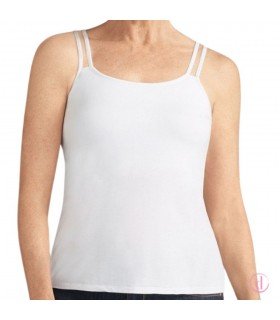 Amoena VALETTA Top Camiseta con sujetador mastectomía blanco