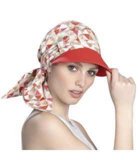 Ellen Wille Gorra quimioterapia LONATA con visera desmontable coral