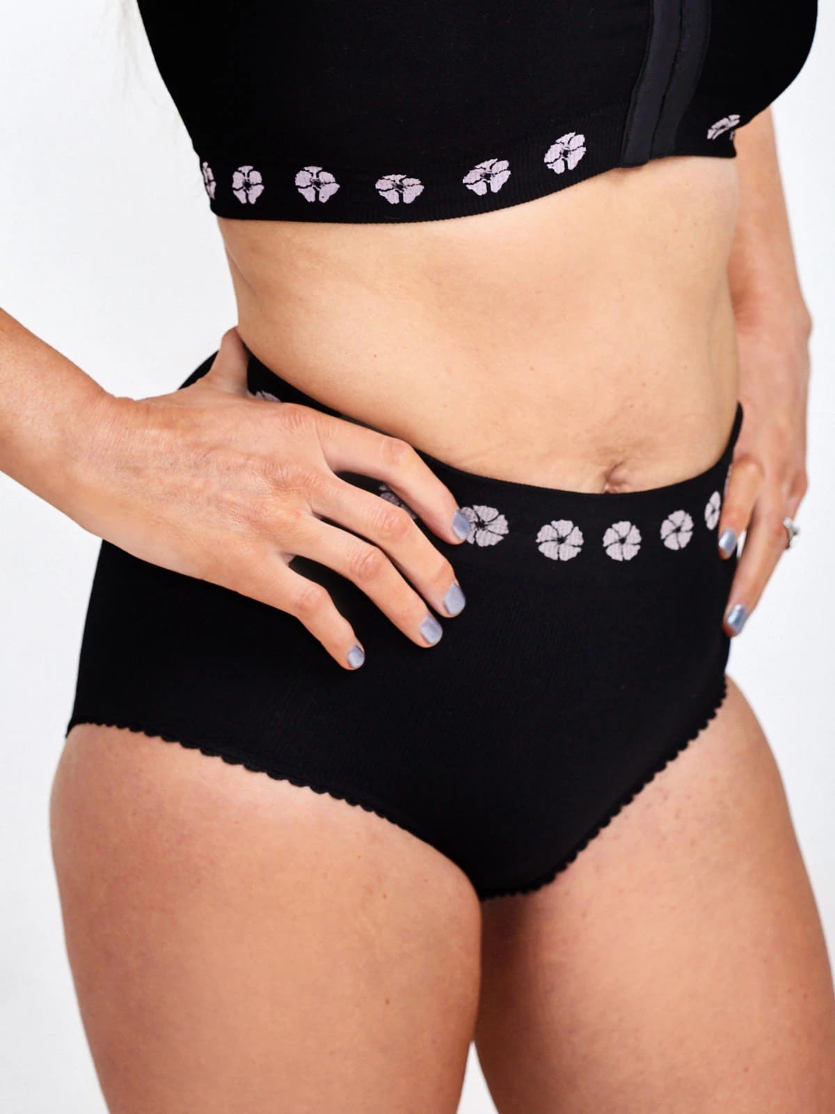 PETAL Braga ostomía / cirugía abdominal negro