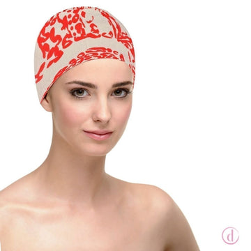 Gorro oncológico NATALIA algodón para dormir Red