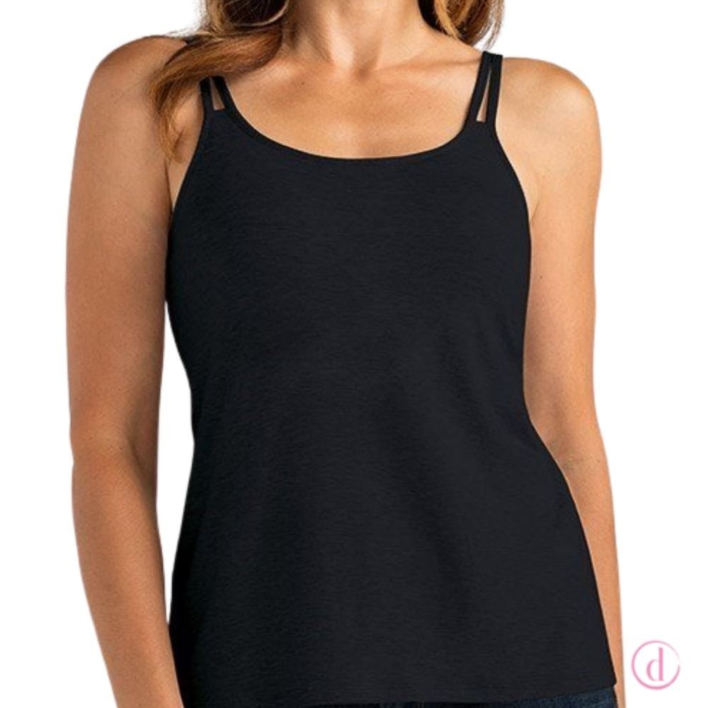 Amoena Valetta Top color negro para mastectomía