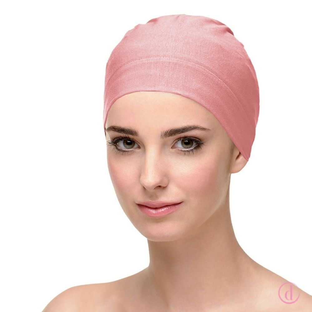 Gorro oncológico NATALIA Bambú para dormir Rosa
