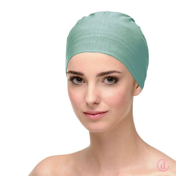 Gorro oncológico NATALIA Bambú para dormir Aguamarina