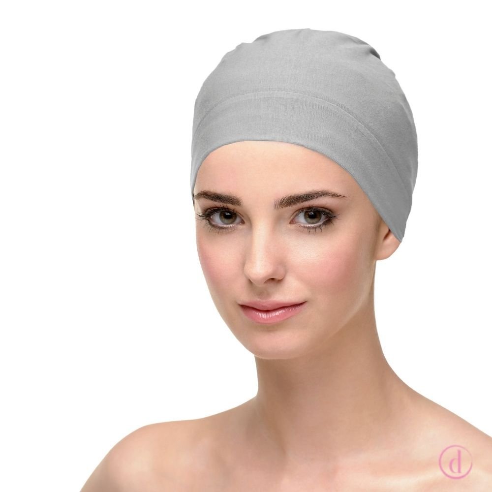 Gorro oncológico NATALIA Bambú para dormir Gris Perla