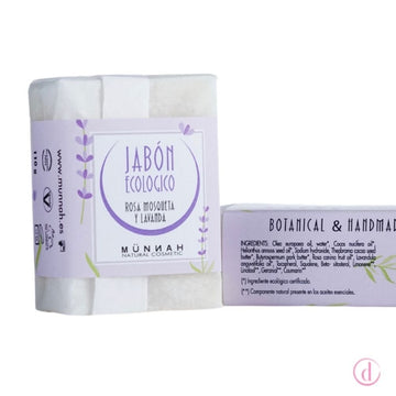 Munnah Jabón Natural hidratante Rosa Mosqueta y Lavanda