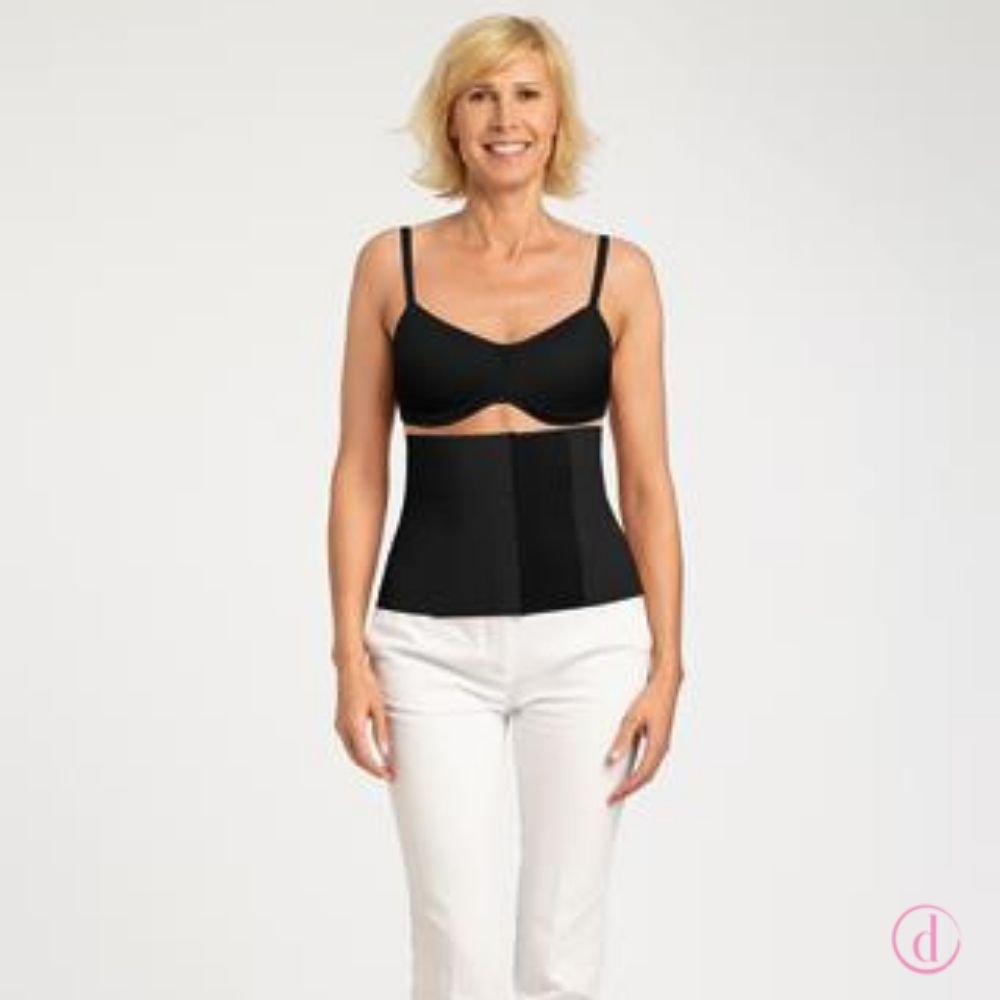 Vendaje Abdominal faja reconstrucción mama negro