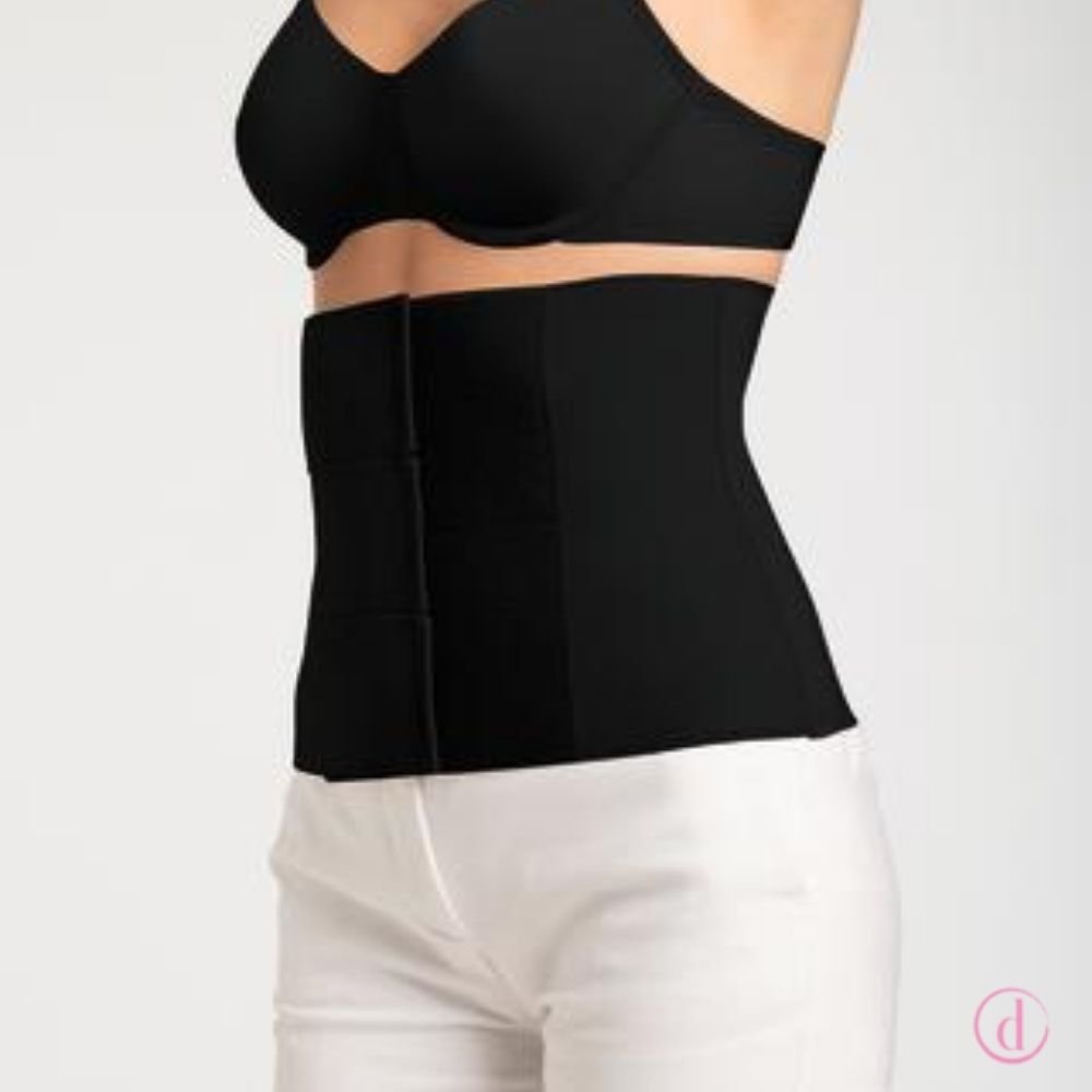 Vendaje Abdominal faja reconstrucción mama negro