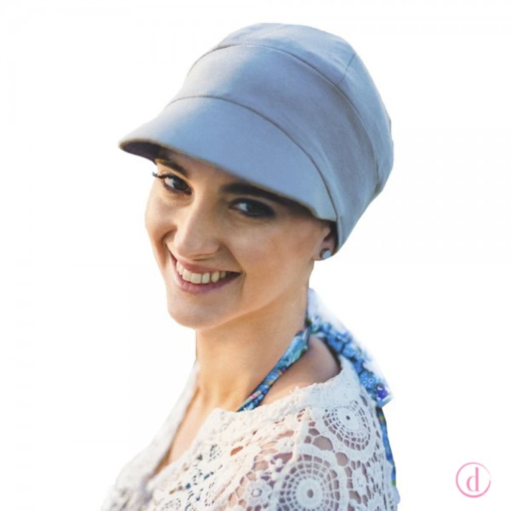 Gorra oncológica CAPRI gris perla