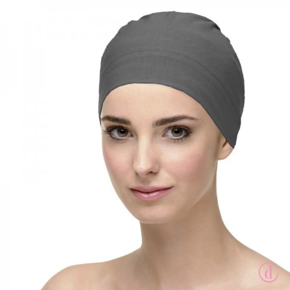 Gorro oncológico NATALIA bambú gris noche