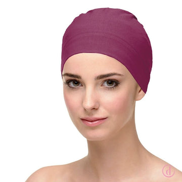 Gorro oncológico NATALIA bambú para dormir malva
