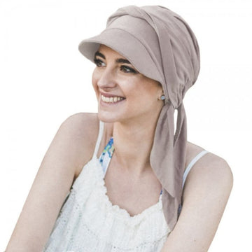 Gorra oncológica Amalfi Crema