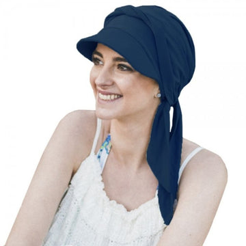 Gorra oncológica Amalfi Azul Marino