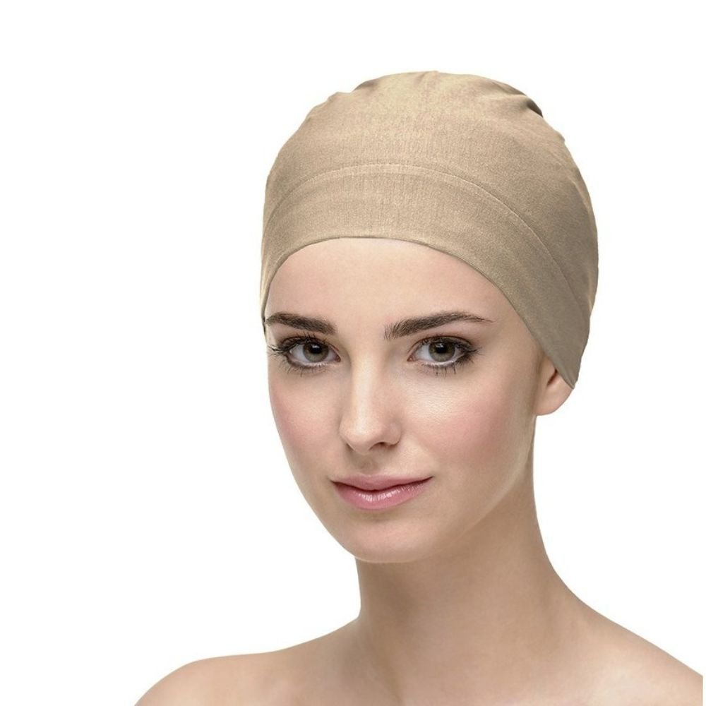 Gorro oncológico NATALIA bambú para dormir Crema