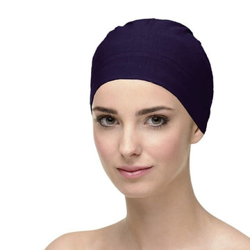 Gorro oncológico NATALIA Bambú para dormir marino