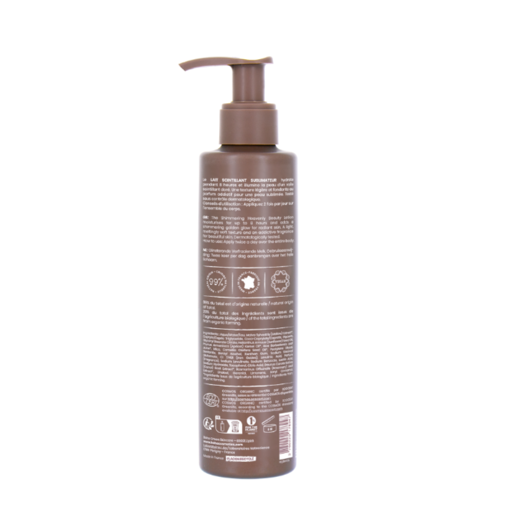 Leche Corporal reluciente sublimadora natural Rose Gold oncológica