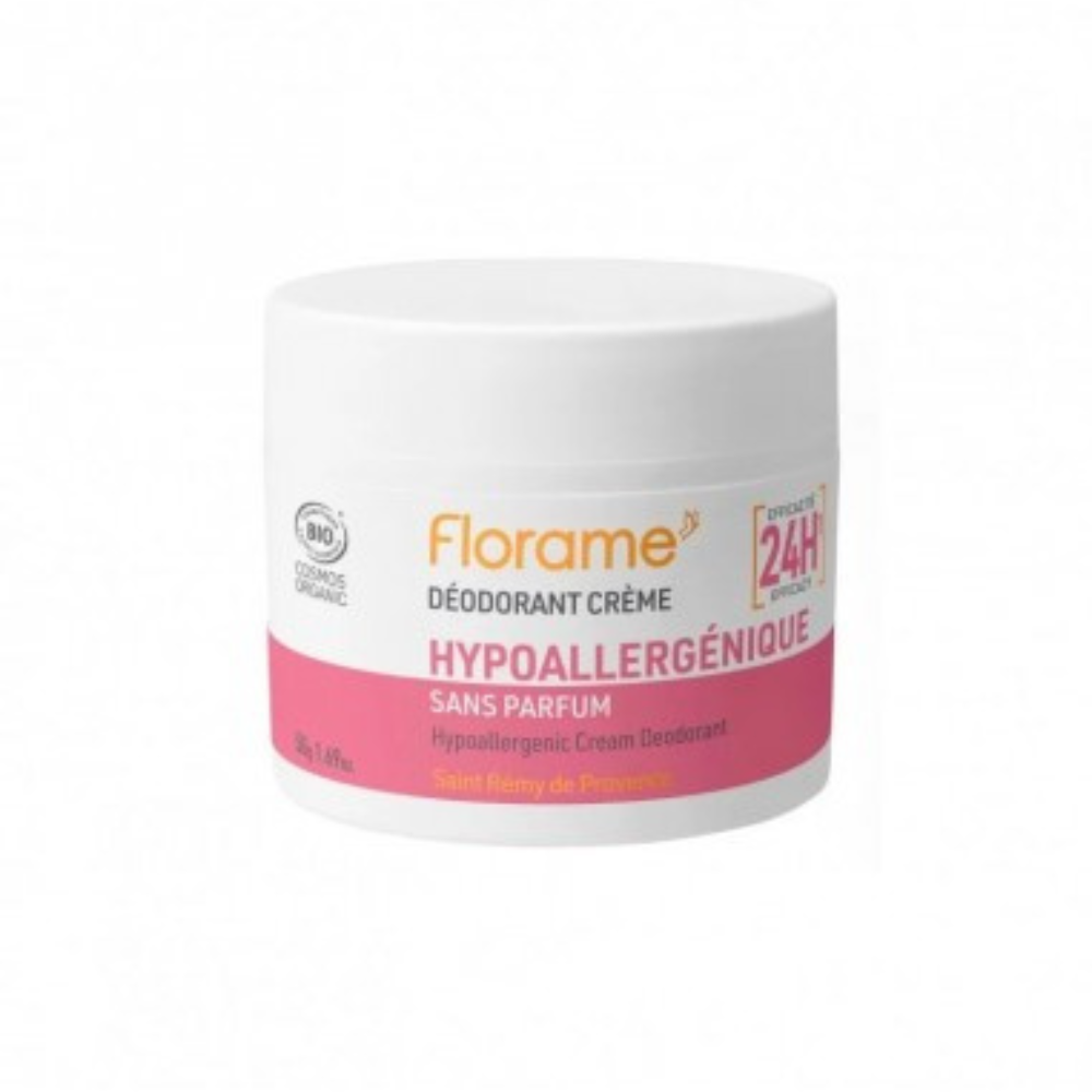 Florame Desodorante hipoalergénico en crema natural sin aluminio tolerance