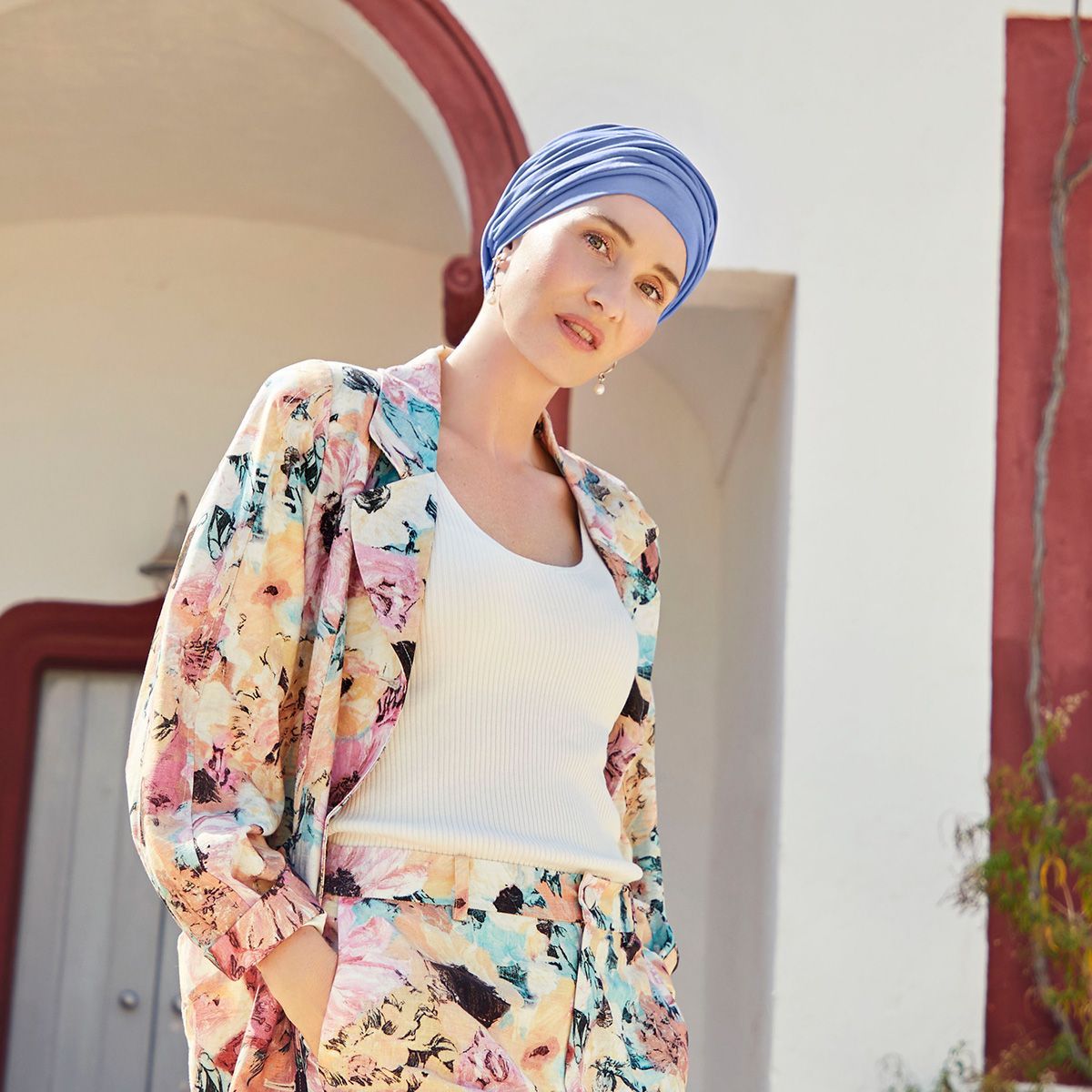 Nomi Turban 0767 Lavender | Turbante oncológico de algodón