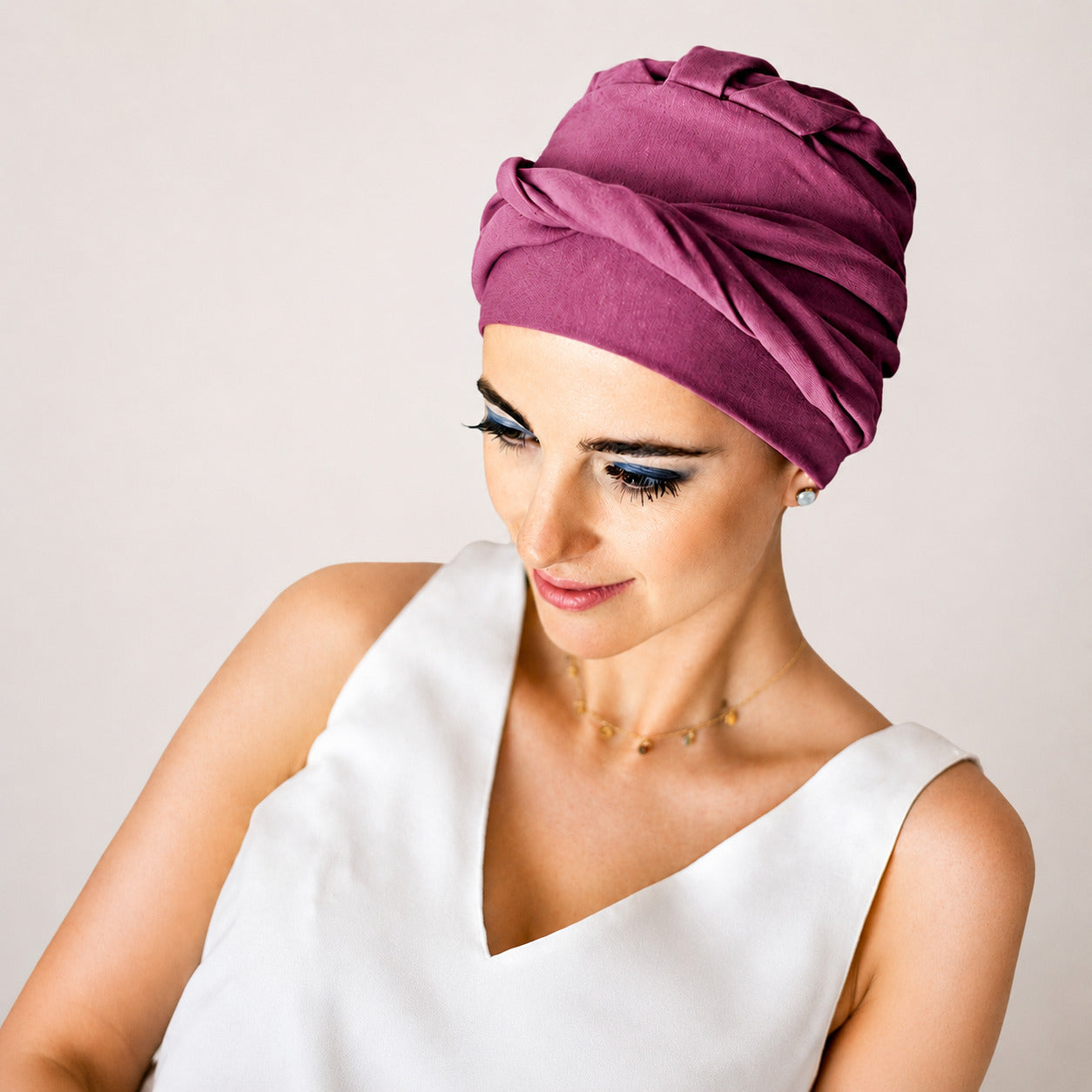 Turbante oncológico Smooth Bambú Malva