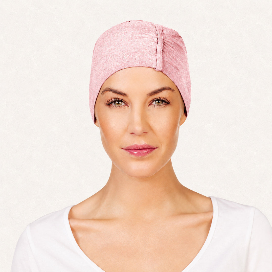 Chandra Night Cap Rose Melange gorrito de dormir de bambú Christine Headwear color rosa jaspeado