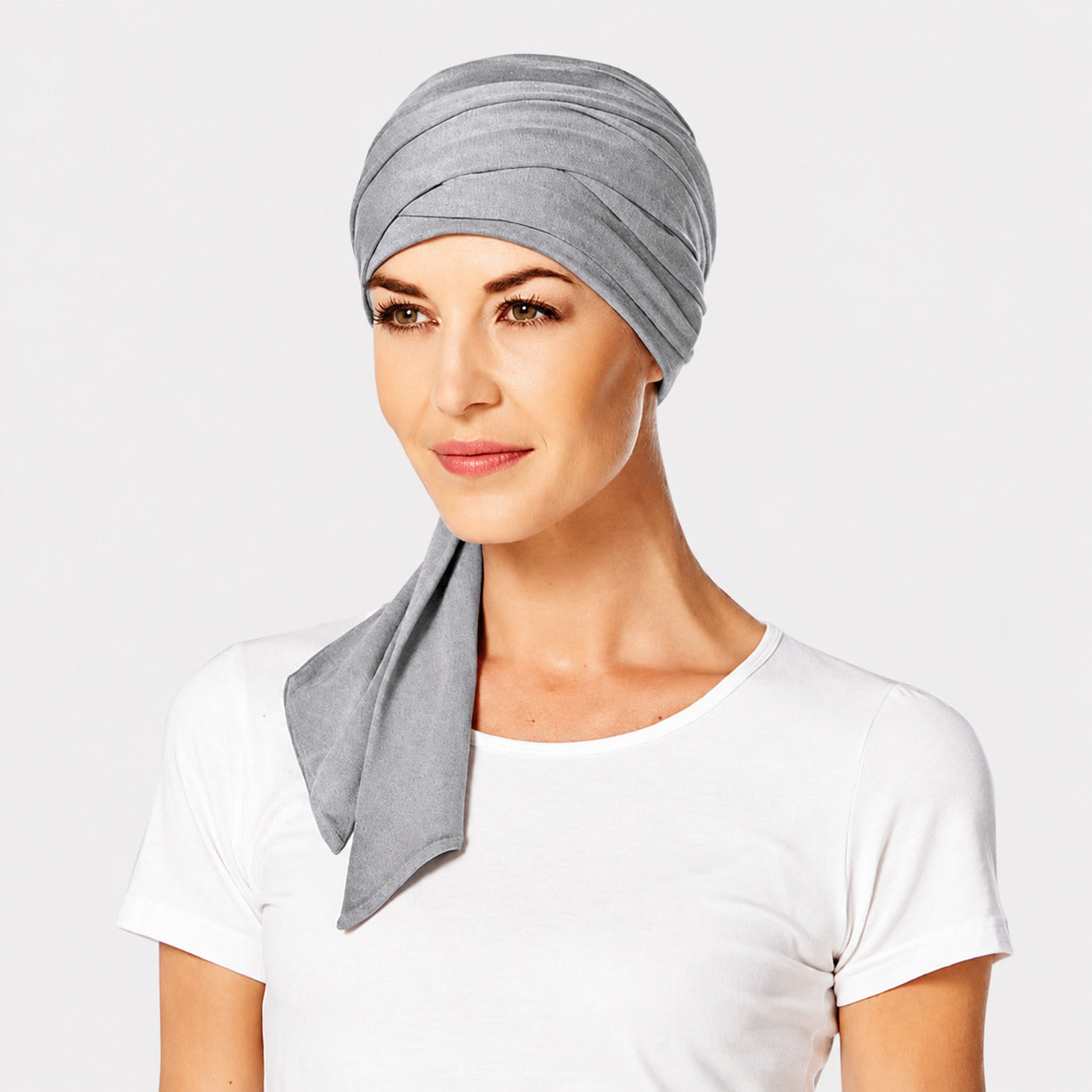 HocMantra Scarf Marrón Gris Melange - Pañuelo oncológico multifunción