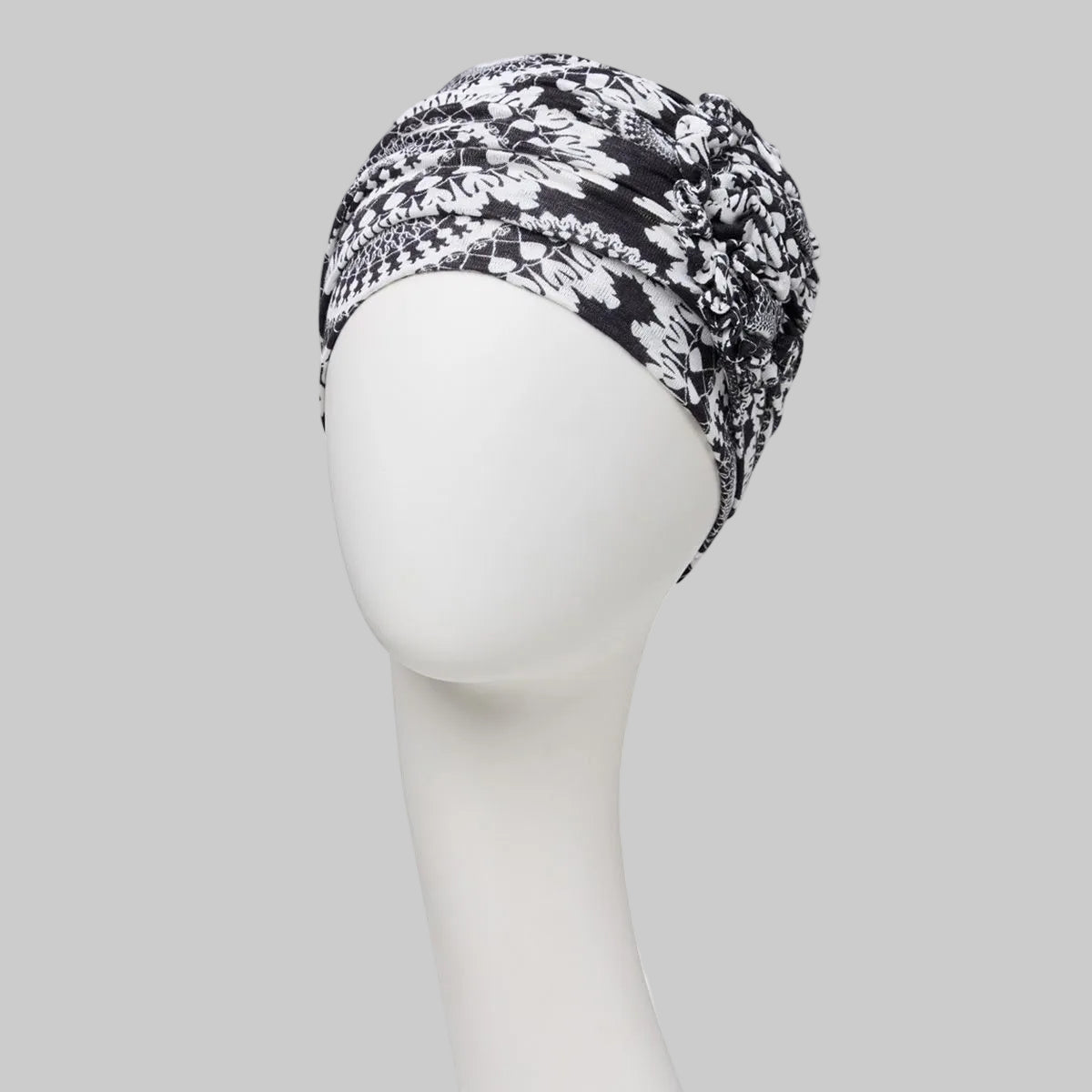 Lotus Turban Round n' Round 0818  | Turbante oncológico de lino