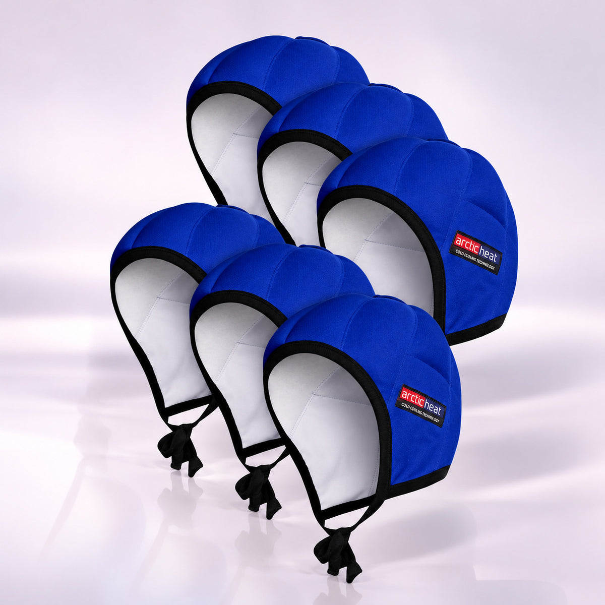 Pack de 6 gorros fríos azules Arctic Heat para quimioterapia