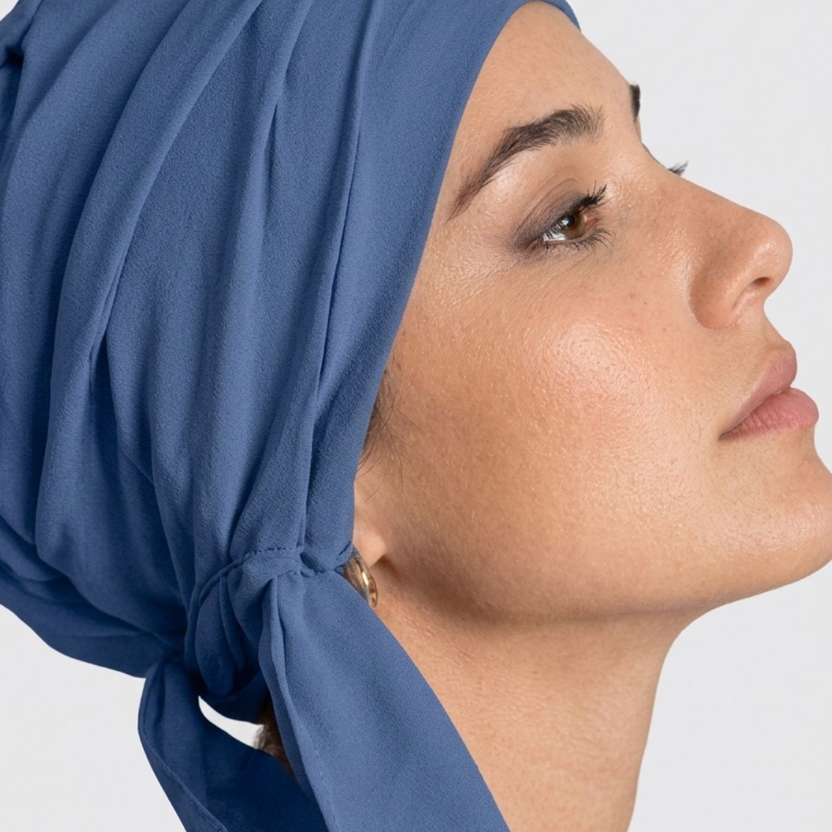 pañuelo para qumioterapia smooth bambú azulón