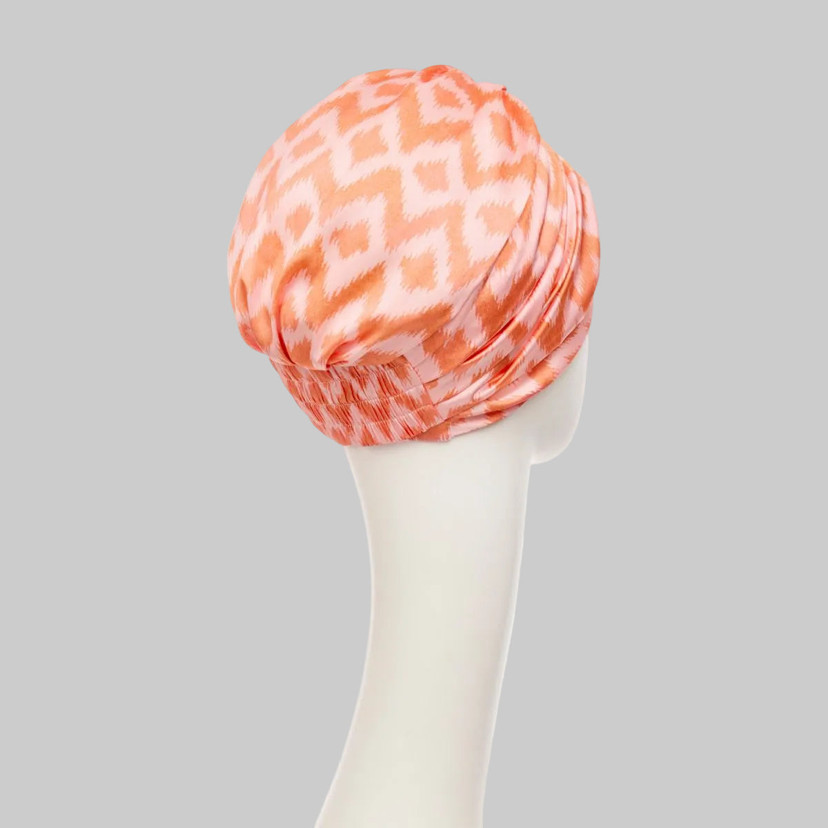 Sapphire Boho 4026 Turban Ikat Orange | Turbante oncológico ligero Mix & Match