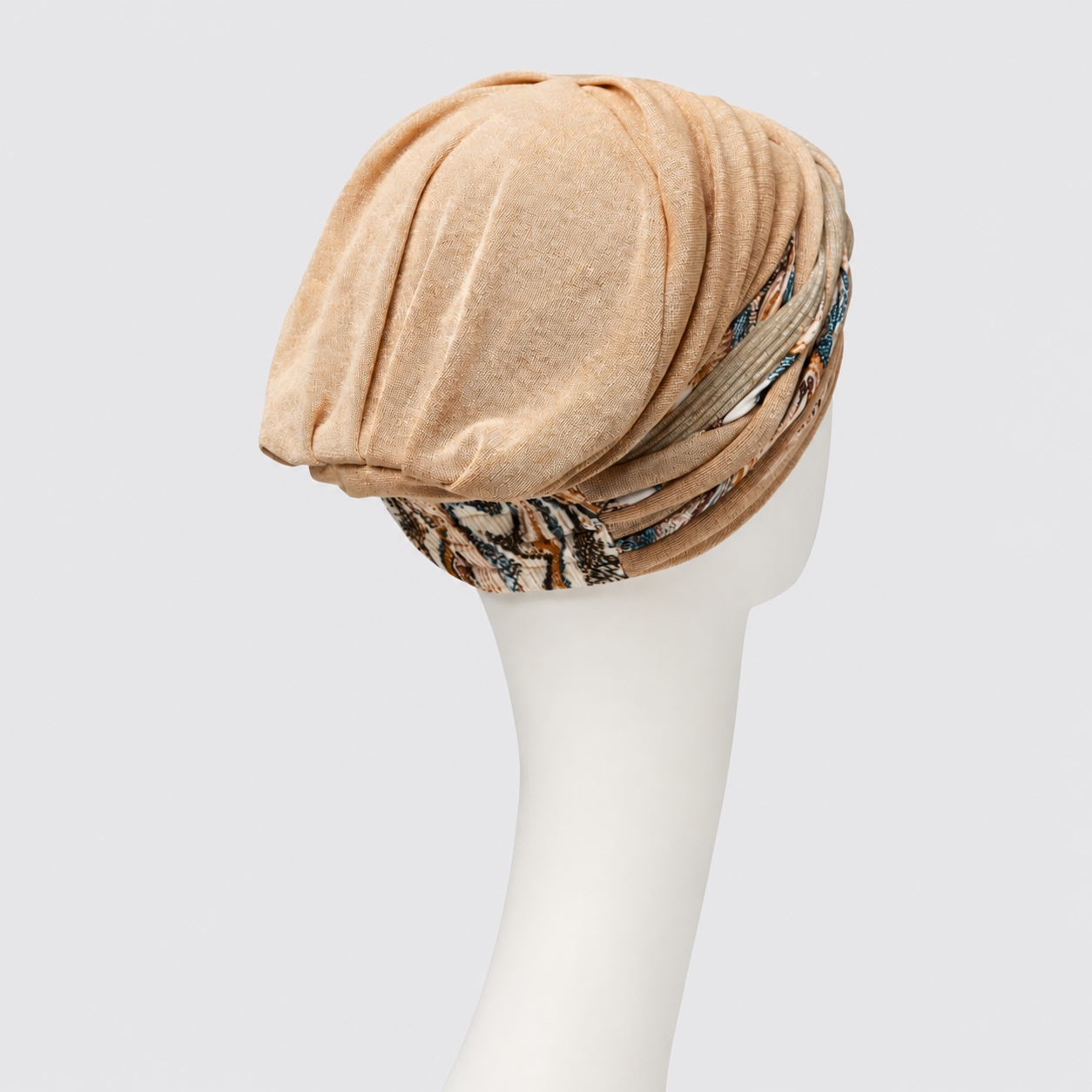 Scarlett Boho Turban Set 2 en 1  Toffee & Caramel Mix