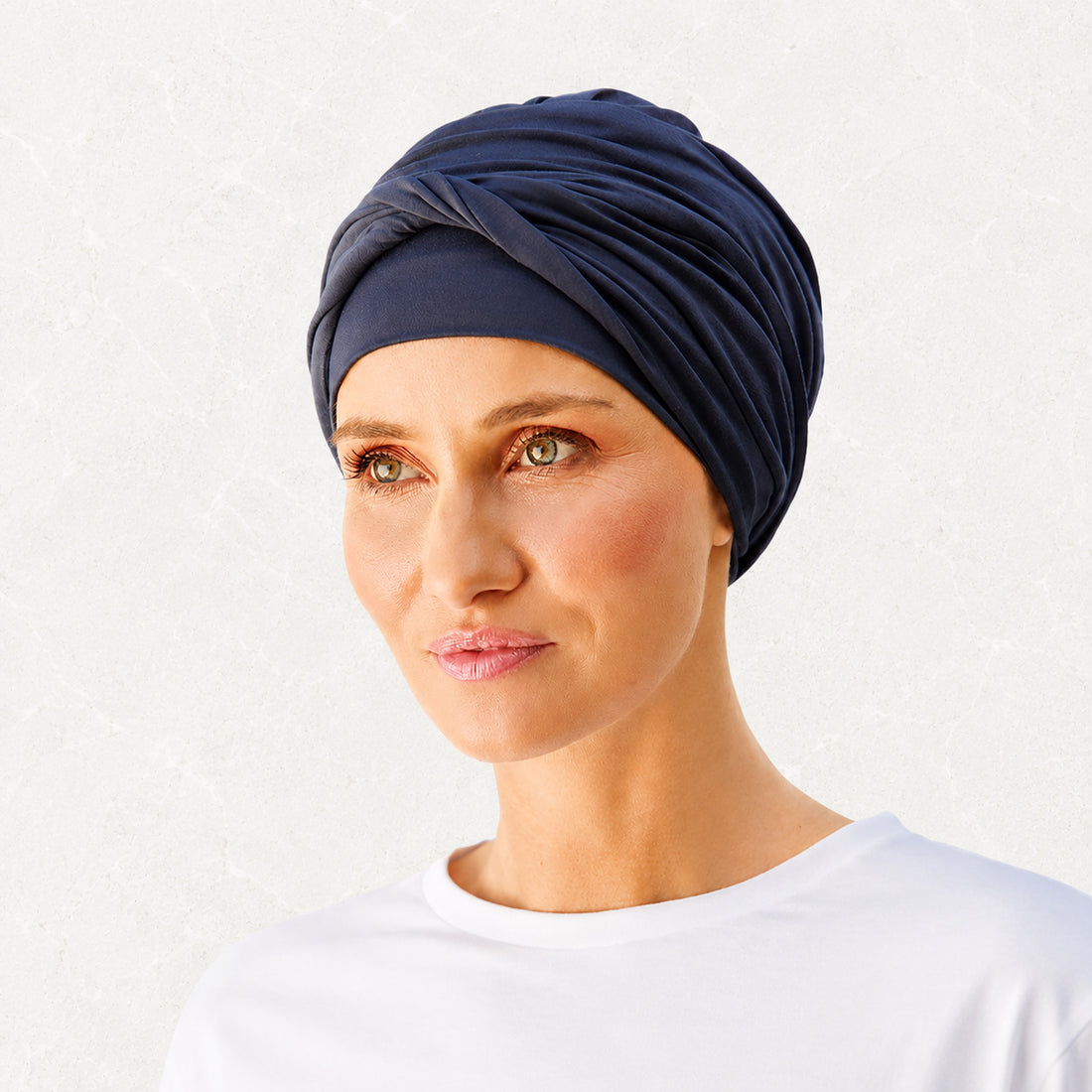 Shakti Turban Blue turbante oncológico de bambú Christine Headwear color azul