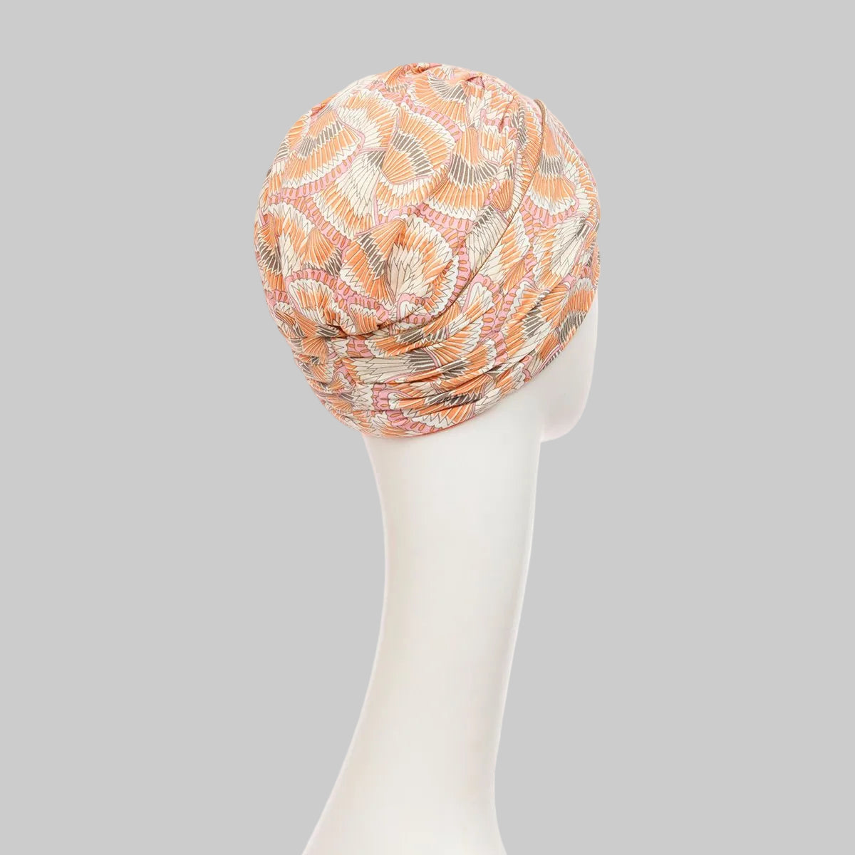 Shakti Turban 1418-4022 Orange Elements | Turbante oncológico de bambú con banda reversible