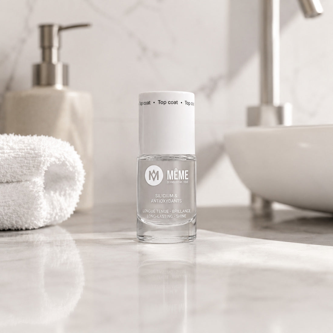 MÊME Esmalte Top Coat silicio y antioxidantes para uñas quimioterapia