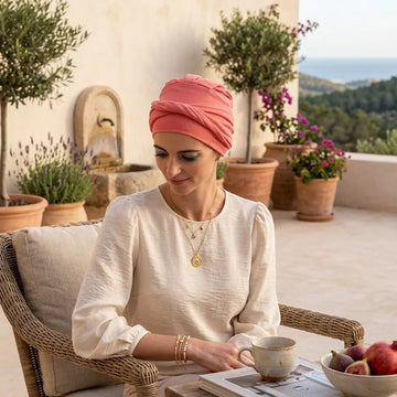 Turbante oncológico Confort bambú Coral