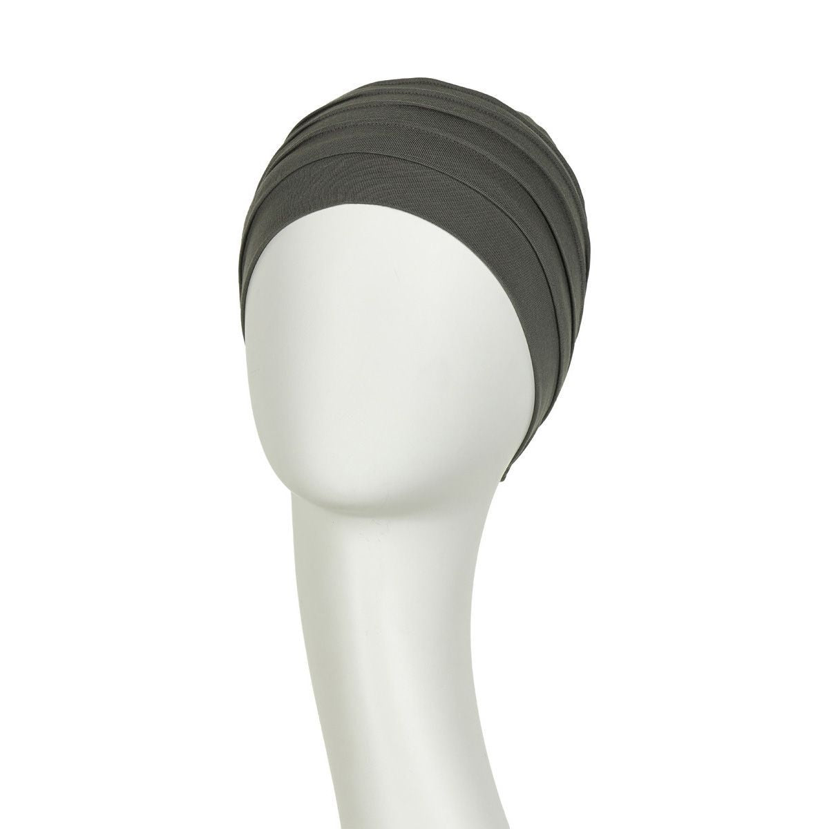 Yoga Turban 0338 Brown Green | Turbante oncológico de bambú