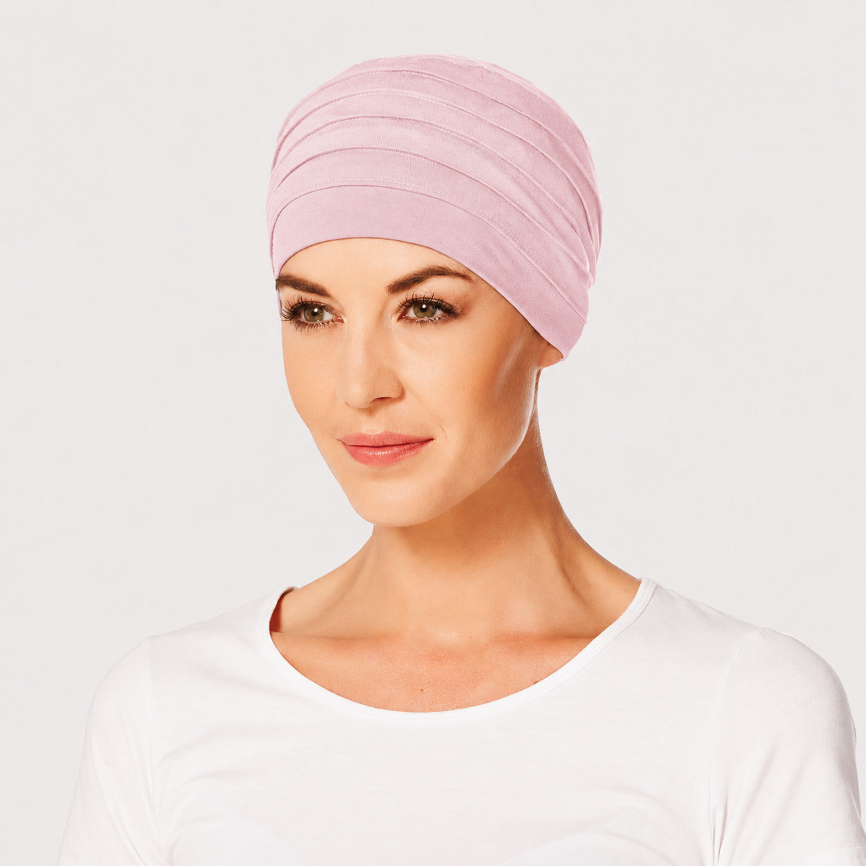 Yoga Turban Rose Melange turbante oncológico de bambú Christine Headwear color rosa jaspeado